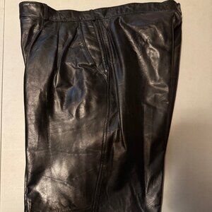 International Creations By Raffaelo Black Leather Pants - Size 38